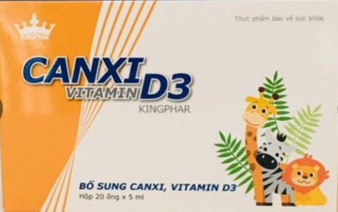 CANXI VITAMIN D3 KINGPHAR (HỘP 20 ỐNG x 5ml )
