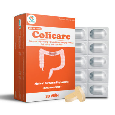 Đại tràng Colicare - Giảm triệu chứng và nguy cơ viêm đại tràng (Hộp 30 viên)