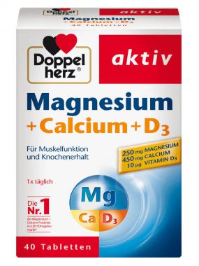Viên Uống Doppelherz Magnesium Calcium D3, 40 Viên