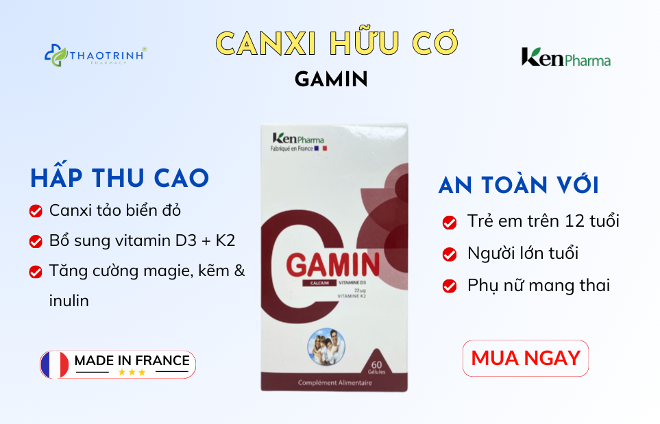 Canxi hữu cơ cho người lớn Gamin
