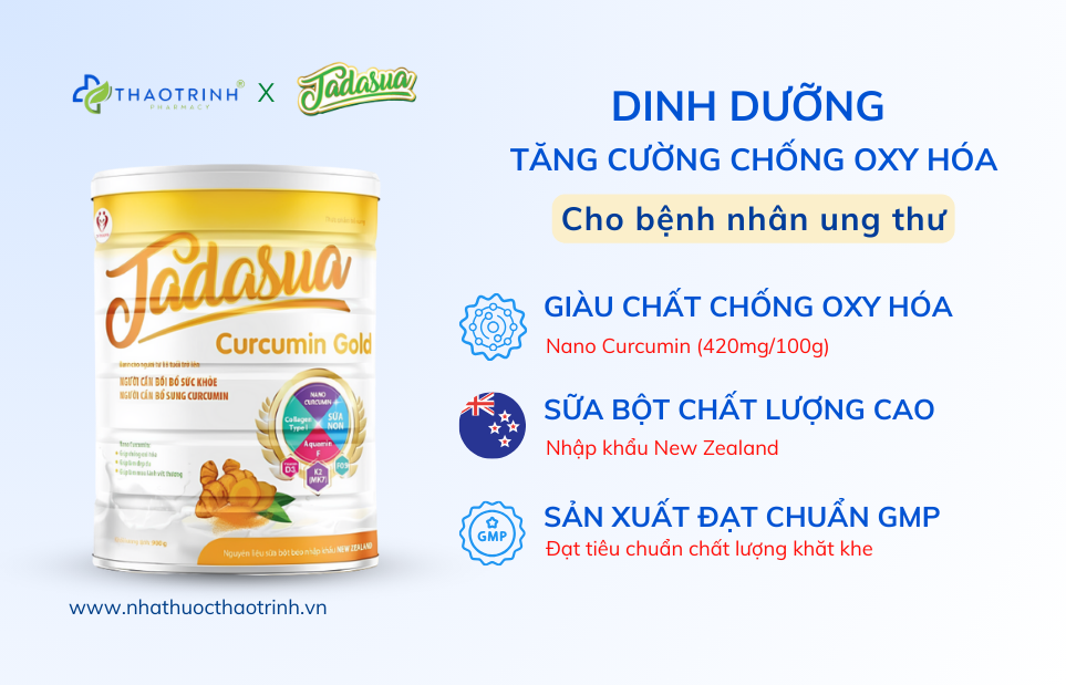 Sữa chống oxy hoa cho người ung thư  Tadasua Curcumin Gold