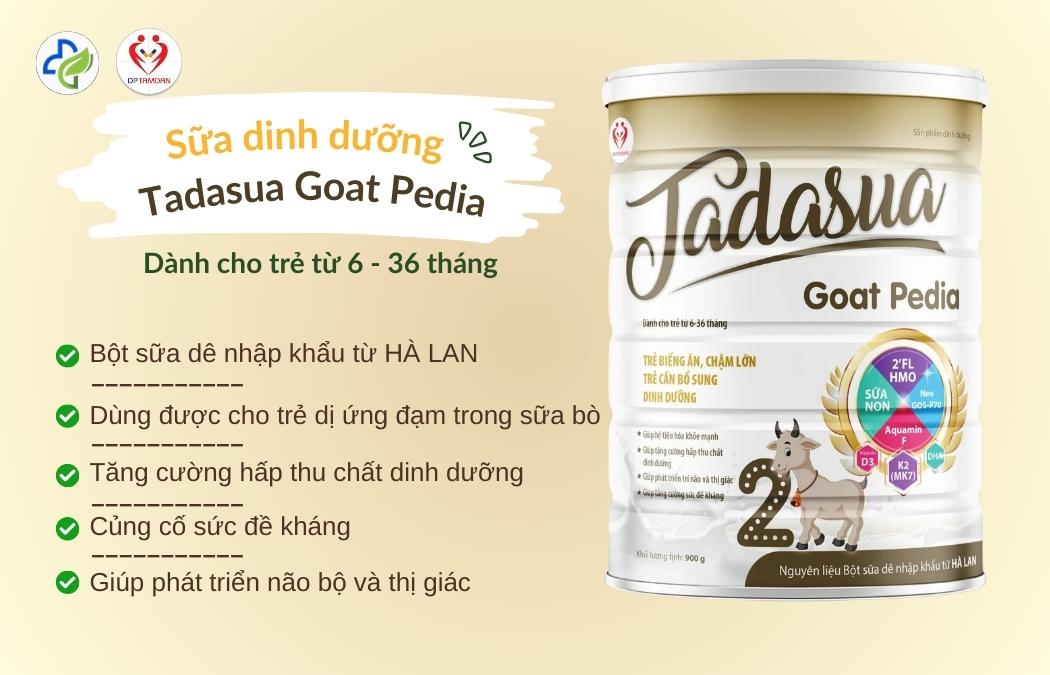 Sữa dê cho trẻ biếng ăn Tadasua Goat Pedia