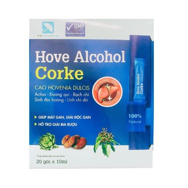 Nước giải rượu Hove Alcohol Corke (Hộp 20 gói)