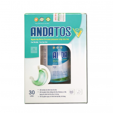 Hỗ trợ dạ dày VICHA ANDATOS (Hộp 1 chai 30 viên)