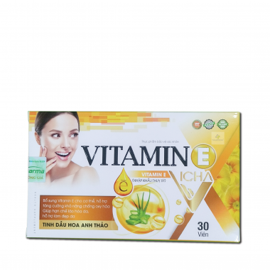 Bổ sung vitamin E VICHA (Hộp 30 viên nang mềm)