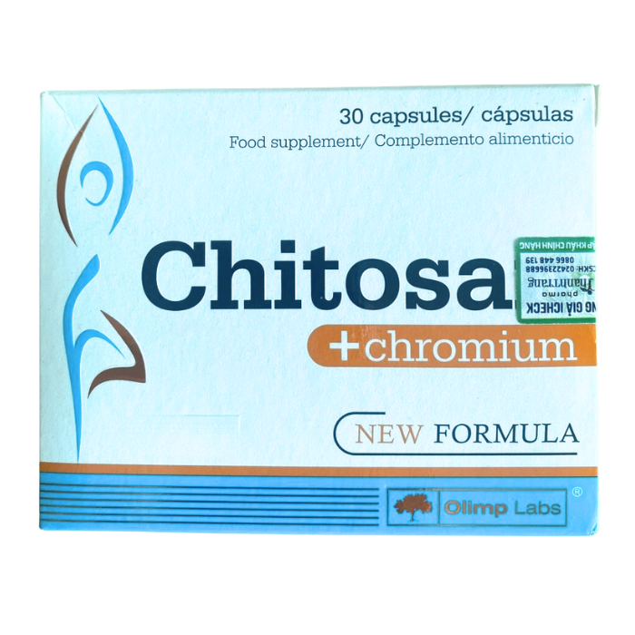Chitosan + Chromium - Viên uống hỗ trợ giảm cân (Hộp 30 viên)