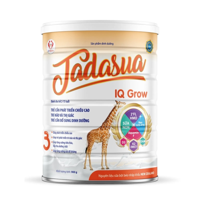 Tadasua IQ Grow - Sữa dinh dưỡng cho trẻ từ 2 - 15 tuổi (Lon 900g)